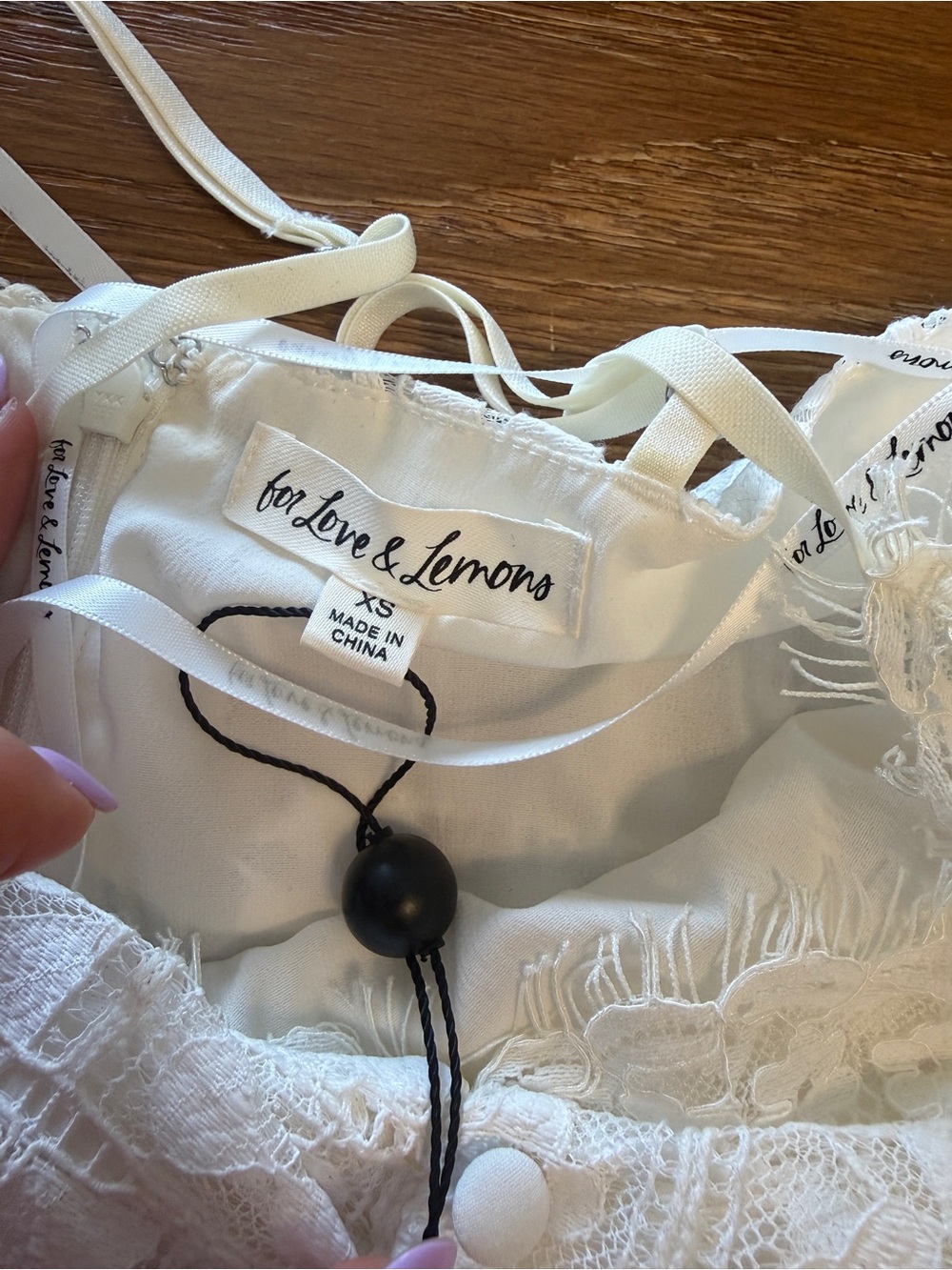 Samira Mini Lace Dress in White For Love & Lemons - Picture 4 of 6